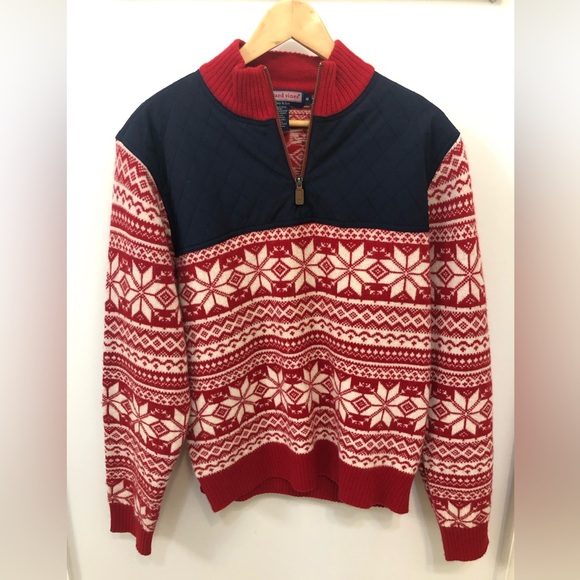 Vineyard Vines Cashmere Blend 1/4 Zip - Picture 1 of 4